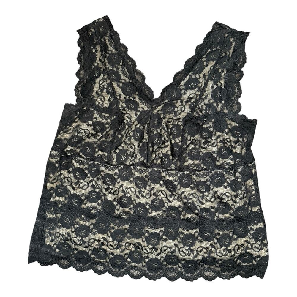 Y2K Black Lace Illusion Babydoll Whimsigoth Top Womens Size 18/20W Dark Romantic